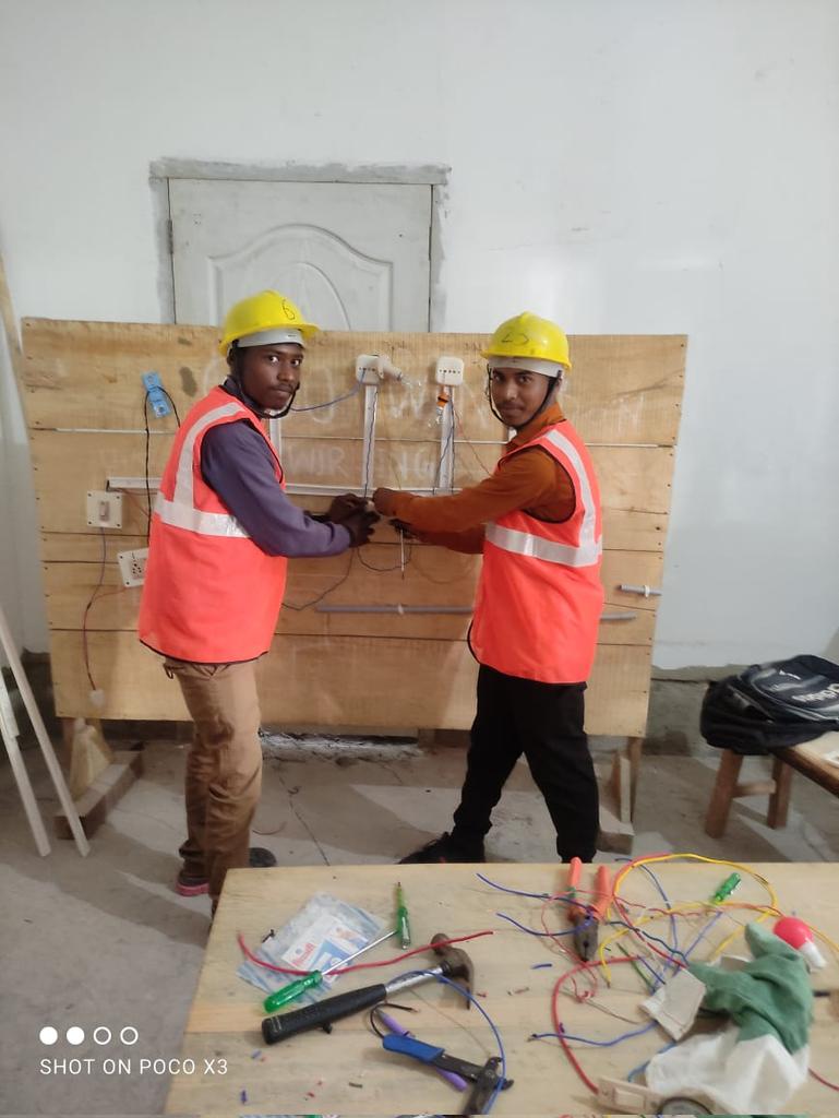 #Electrician class time
Me &amp; classmate
At:#Udalguri DRDS
