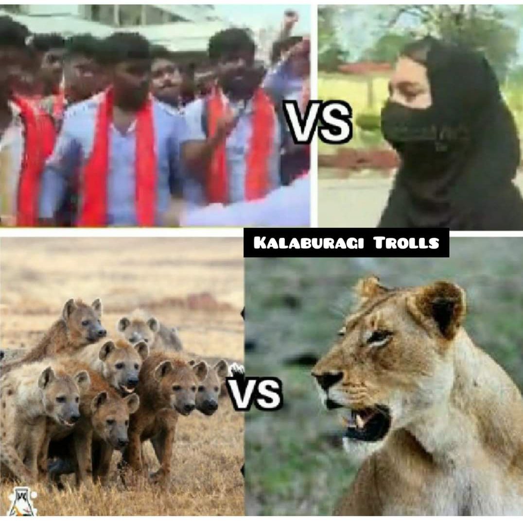 KamranA76704597's tweet photo. A Bunch of hyenas against a Lioness.

#HijabRow #AllahuAkbar https://t.co/UStjDGY9bc