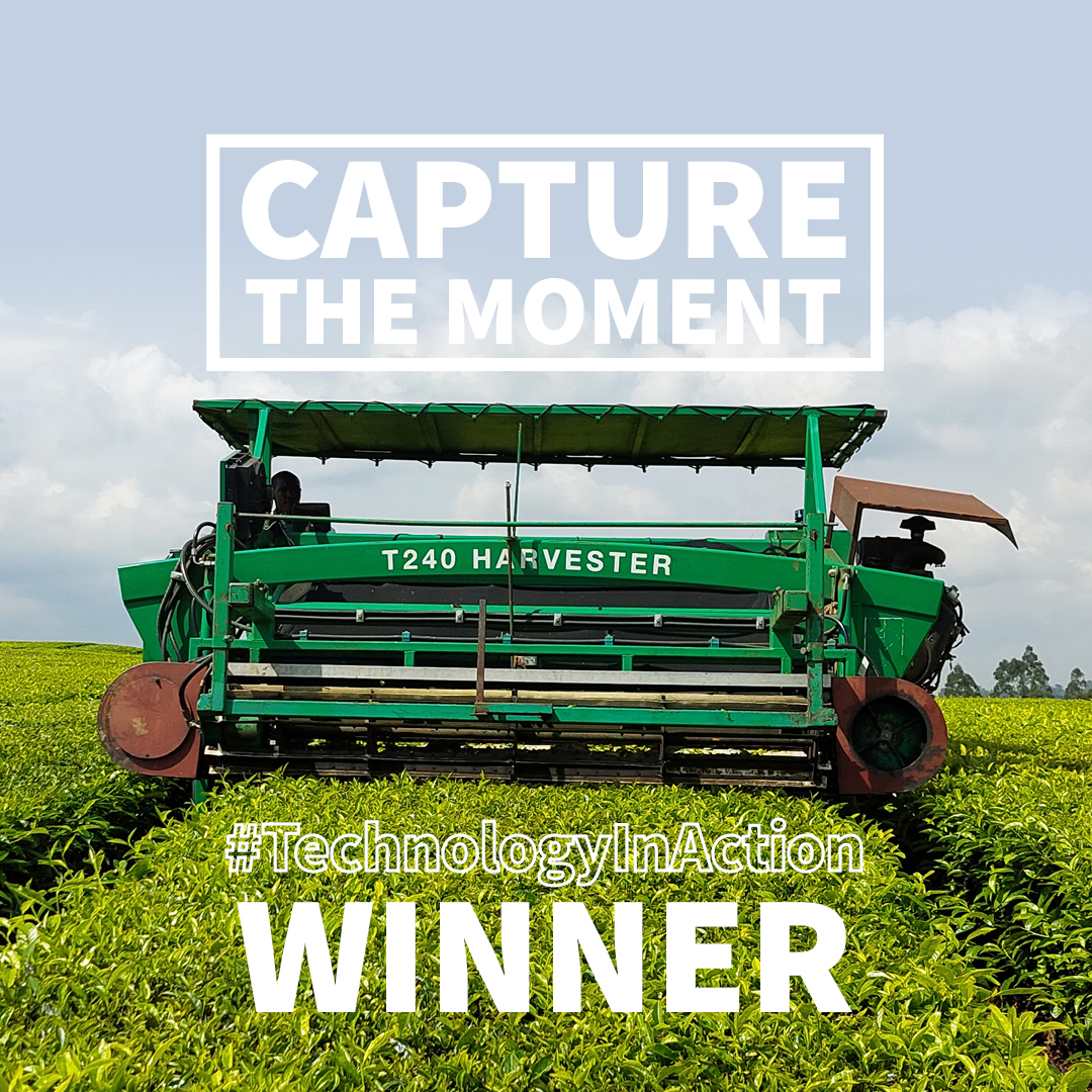 CamelliaPlc's tweet photo. We are very pleased to announce December's Winner for #TechnologyInAction part 2 of the #CamelliaPhotoComp is Richard Koech, General Manager East at #easternproducekenya for his photo 'Mechanized Tea Harvesting through technology for sustainability'. Congratulations! https://t.co/SeKpHbNd7H
