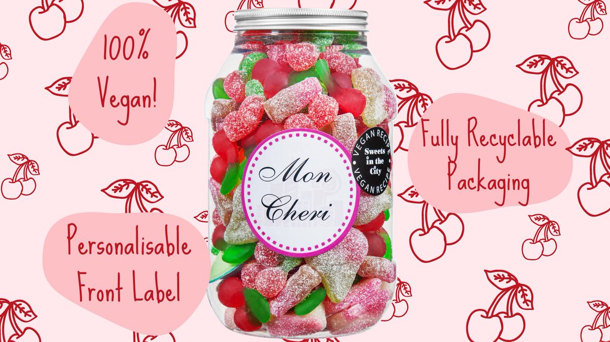 Our Mon Cheri Valentine's jar is 450g of 100% Vegan cherry flavoured sweets - our Vegan ranges NEVER compromise on flavour!

Shop our Mon Cheri jar here
bit.ly/3u8zIRJ

#vegan #veganfood #vegetarian