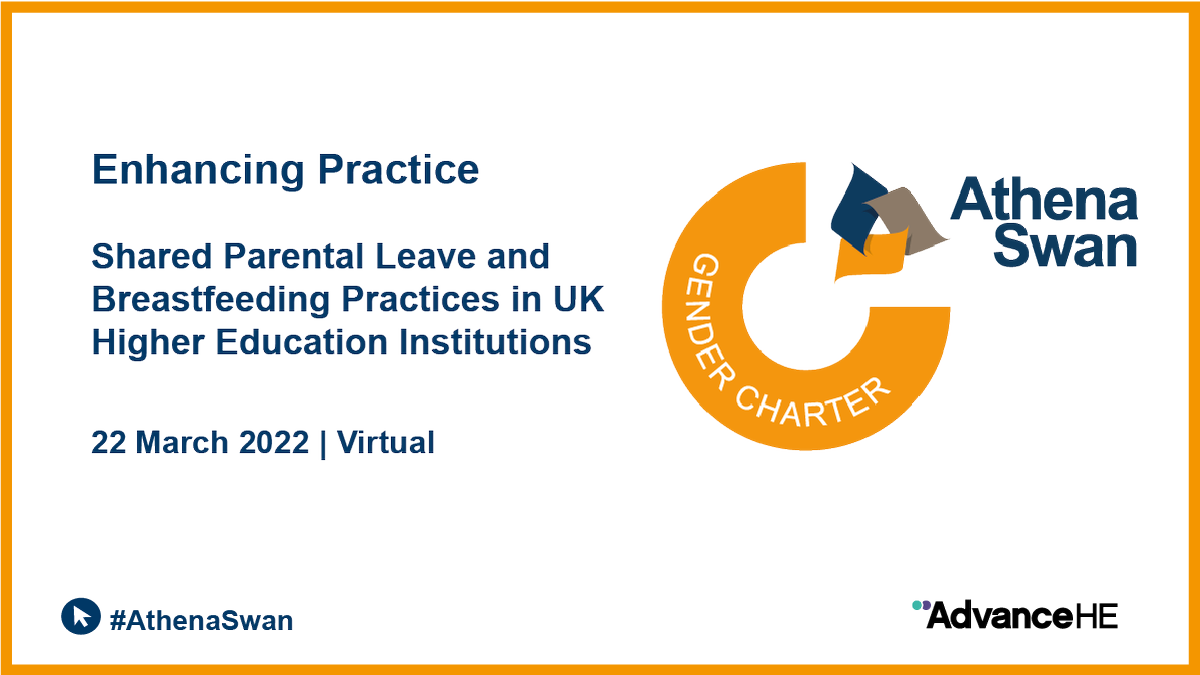 A new study of shared parental leave and breastfeeding practices in HE institutions has implications for both employers and employees. Join the researchers to explore the findings and develop practical action points at our webinar on 22 March: bit.ly/3udTMlL #AthenaSwan