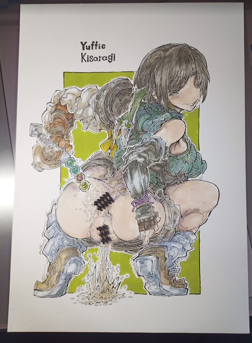 コピックとカラーインクの両刀。 