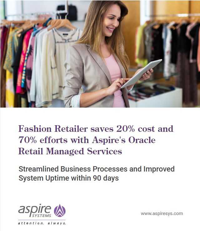aspire_retail's tweet image. How a Fashion #Retailer Optimized Business Processes and Improved Productivity by 70% with Aspire&apos;s Oracle Managed Services?
 
Download our Case study 👇
resources.aspiresys.com/assets/618a23d…

#oracle #oraclemanagedservices #fashionretailer #retailmanagedservices