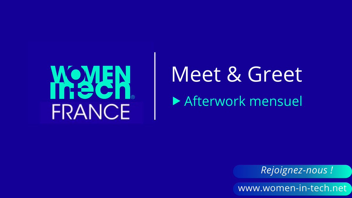 [Rencontre] | Prochain afterwork de la communauté France de <a href="/WomenInTechOrg/">Women in Tech® Global</a> le 03 juin à 18h ! Moment convivial à partager pour se rencontrer et voir comment il est possible de s'investir plus dans le Mouvement. <a href="/Danseetdense/">Aurélie Beaupel</a> <a href="/kleine_liste/">Saskia Listle</a> #WomenInTech women-in-tech.net/topics/22348/e…