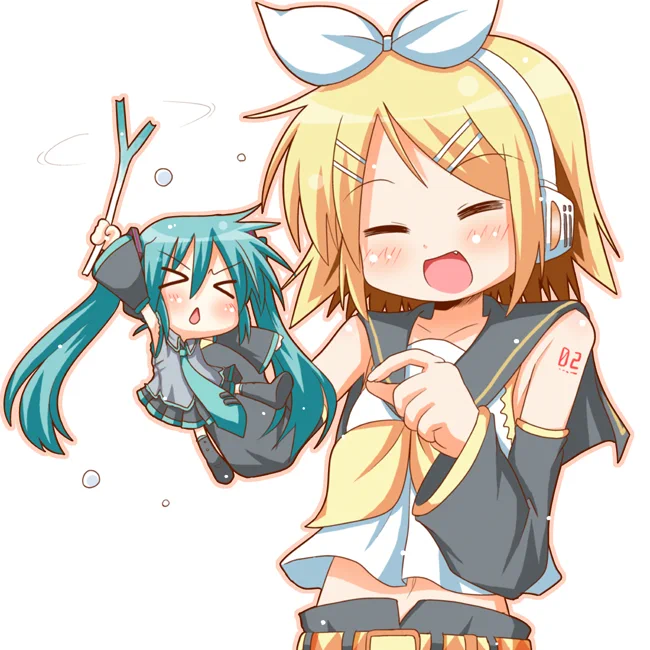 そして恐らくはちびミクさんの原案となったであろう過去に描いたイラストがこちらですね…ちびミクさんが小さすぎる(゜□、゜) #ちびミクさん 