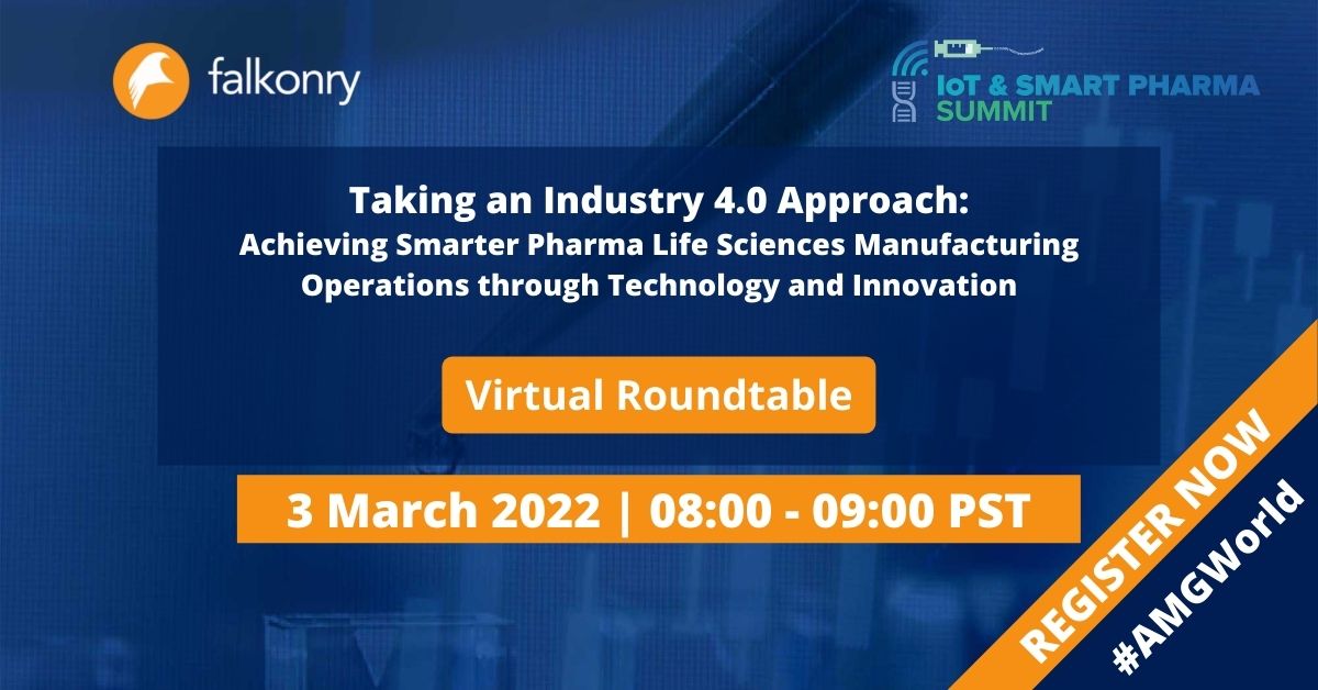AMGWorldEvents's tweet photo. Delighted to announce our #VirtualRoundtable Discussion focusing on Taking an Industry 4.0 Approach: Achieving Smarter Pharma Life Sciences Manufacturing Operations through Technology and Innovation on 3 March in partnership with @falkonry
#SmartPharma #Industry4point0 #AMGWorld https://t.co/mO0Vlt5kVw