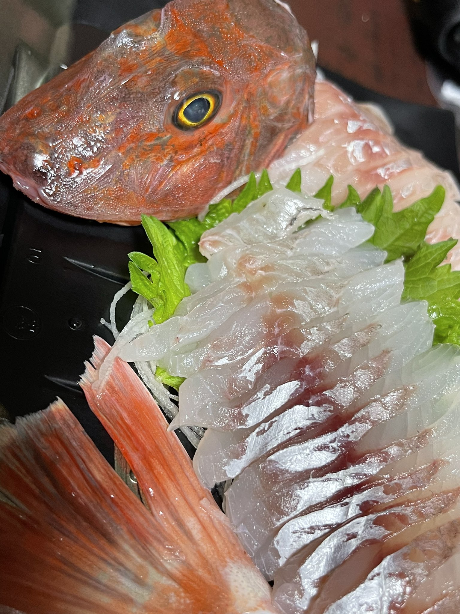 蛇女 スーパーで買ったホウボウの刺身 お頭までしっかり頂きます T Co Ibjeye0rnf Twitter
