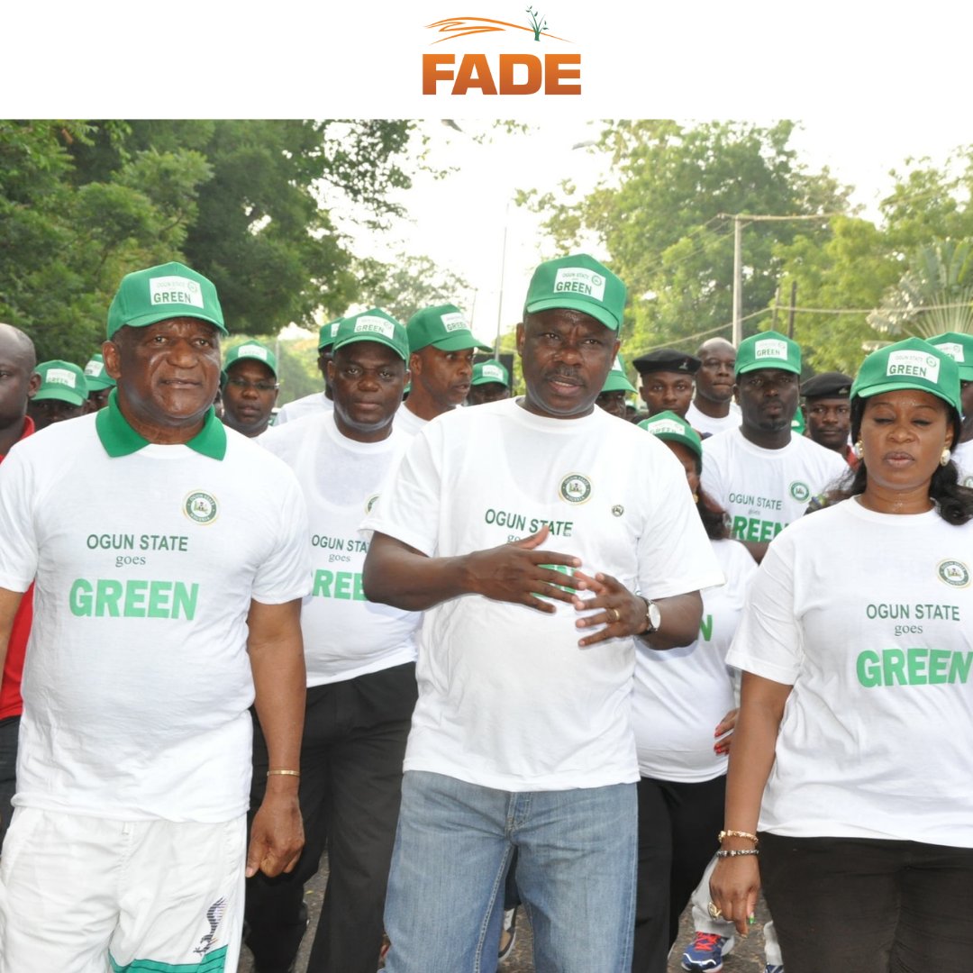 FADEafrica's tweet photo. It is a throwback something 💃.
Our founder Dr. Newton Jibunoh and the then governor of Ogun State, Senator Ibikunle Amosun and Dr. Olufonsho Amosun took the walk for NATURE.
The walk for a Better Planet.
#naturallife #fade #plantatreetoday #Tree4Earth #naturelovers #fade https://t.co/DeJDRJTbnt