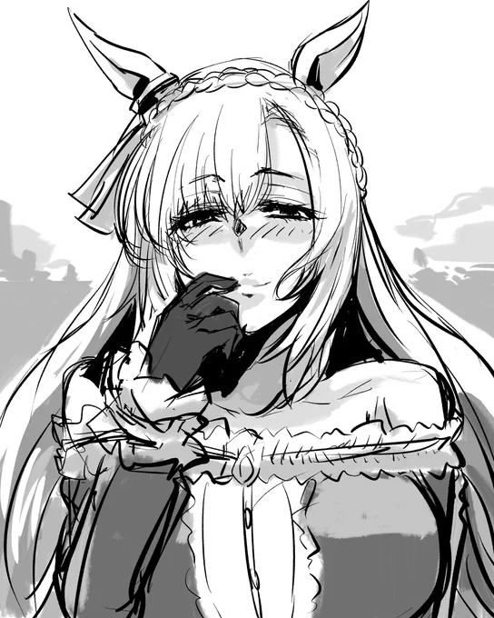 メジロアルダン願掛け落書き。 