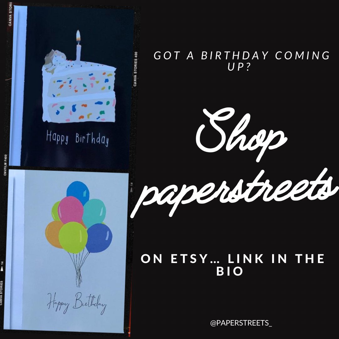 Shop Paperstreetsdesigns on Etsy for all your greeting card needs 

etsy.me/3nVD1IF

#SmallBusiness #etsy #greetingcards