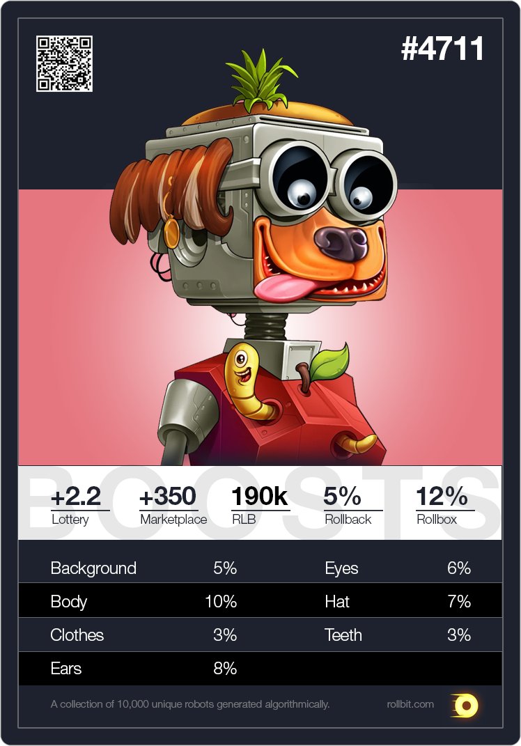 ALEXALX78's tweet photo. There's another Card from the card game. If you like rollbots and NFTs with a real use case, take a closer look at V2 Launch, coming soon.
Rollbit Discord: https://t.co/nhoBsrW23x
#nft #rollbots @rollbitcom #marketplace #opeansea #ct #gm #lottery #rollback #rollbox #web30 https://t.co/QUl31yeHmi