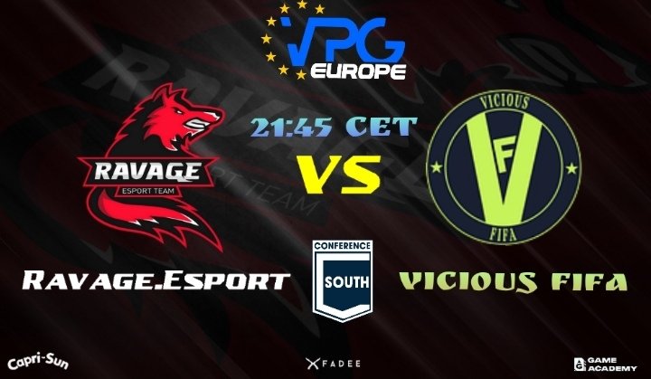Ravage eSport 🇸🇰🇨🇿

VPG EUROPE 🔥
CONFERENCE SOUTH 🔥💯🔥

Dnes se utkáme ve čtvrtém zápase zahraniční ligy proti VICIOUS FIFA a věříme že si připíšem  3 body do tabulky po včerejší remíze s FLAWLESS EU 

<a href="/OfficialVPG/">Virtual Pro Gaming</a> 🔥

<a href="/VPGEurope/">Virtual Pro Gaming | Europe</a> 💯
