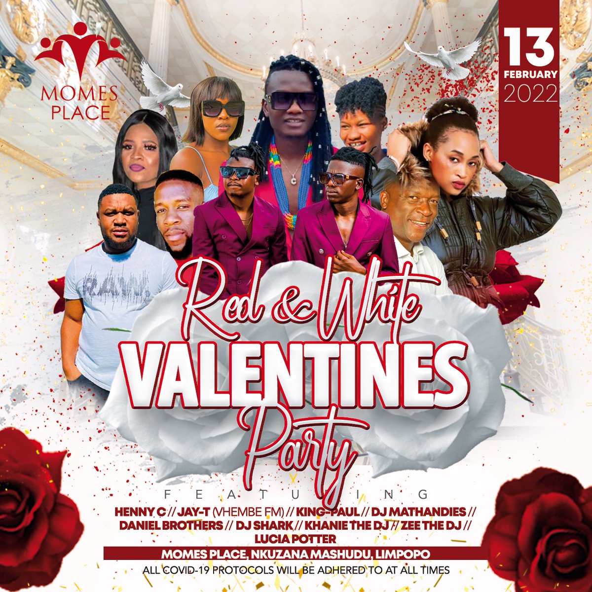 Catch us live at Momes Place on 13 Feb for the Red and White Valentines Party.