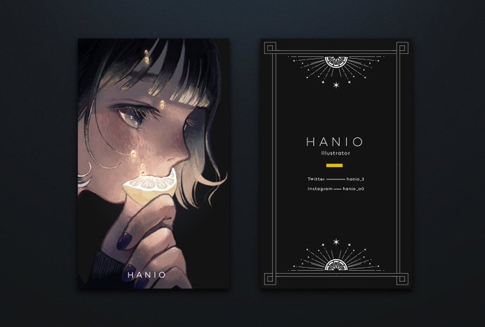 hanioさんの名刺のデザインさせていただきました!🍋 