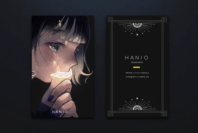 hanioさんの名刺のデザインさせていただきました!🍋 