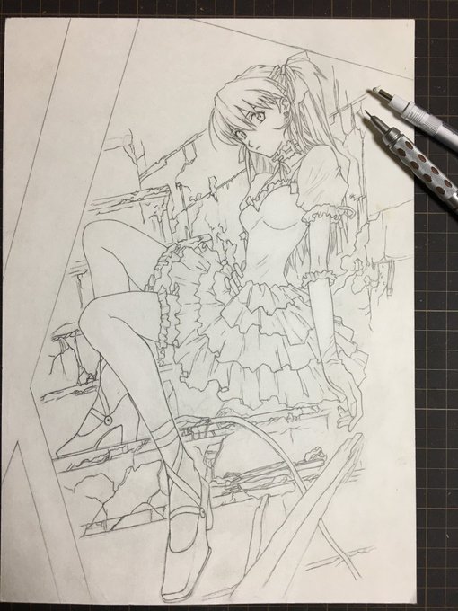 アスカの塗りが気に入らないから描き直した😇 