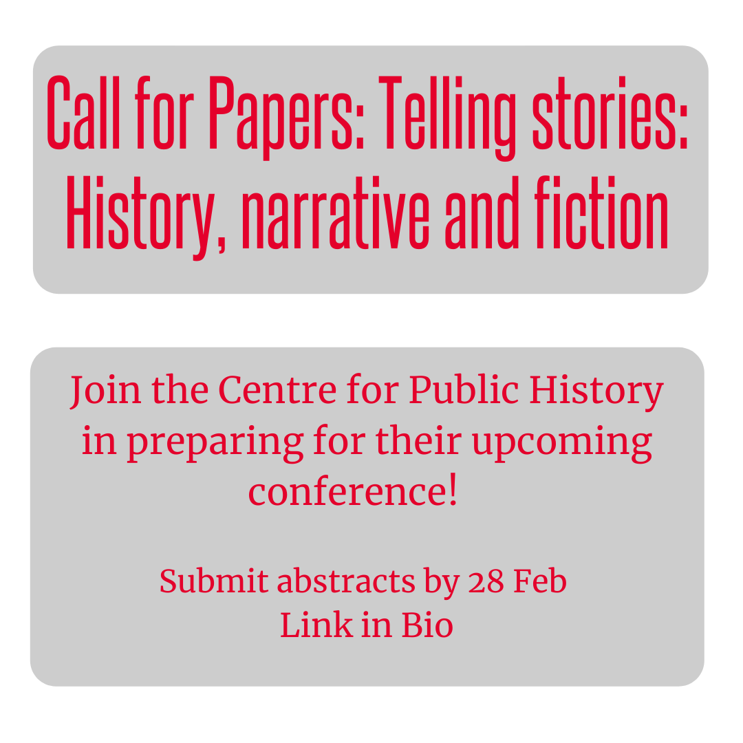 Calling historians  and lovers of stories 📣📚 

Submit your abstracts for the annual QUB Centre for Public History Conference- Telling stories: History, narrative and fiction by 28 Feb! 

qub.ac.uk/research-centr…

#FutureOfHAPP