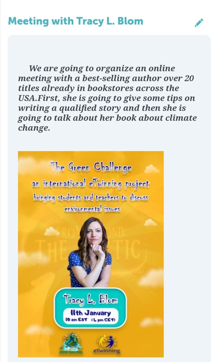 Our met with @TraCfaC

<a href="/tretwinning/">eTwinning Türkiye</a>
<a href="/eTwinningDestek/">eTwinning Projects Dissemination</a>

#climatechange
#GlobalWarming
#environment
#saveearth