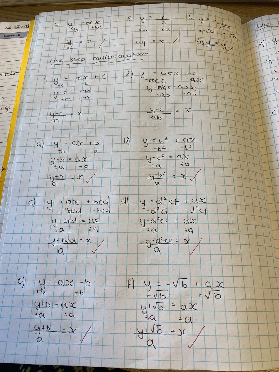 MathsMrsJohn1's tweet image. Using bar models to help explain and understand rearranging equations proved really helpful this year with year 10. Thanks to @MathsPadNicola for this worksheet! Also used some #variationtheory resources from @mrbartonmaths - really great questions!
