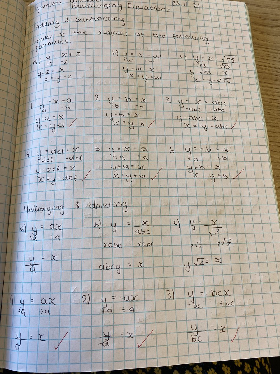 MathsMrsJohn1's tweet image. Using bar models to help explain and understand rearranging equations proved really helpful this year with year 10. Thanks to @MathsPadNicola for this worksheet! Also used some #variationtheory resources from @mrbartonmaths - really great questions!