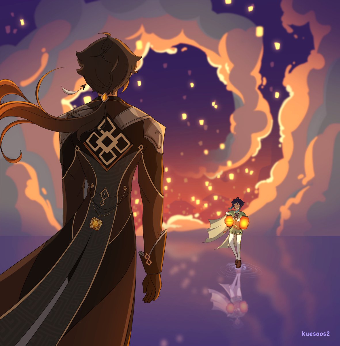 cakepoops2's tweet photo. Day 1 of Until We Meet Again #ZhongvenRite 

“Just like old times, right Morax?” https://t.co/E4eYr1kFGi