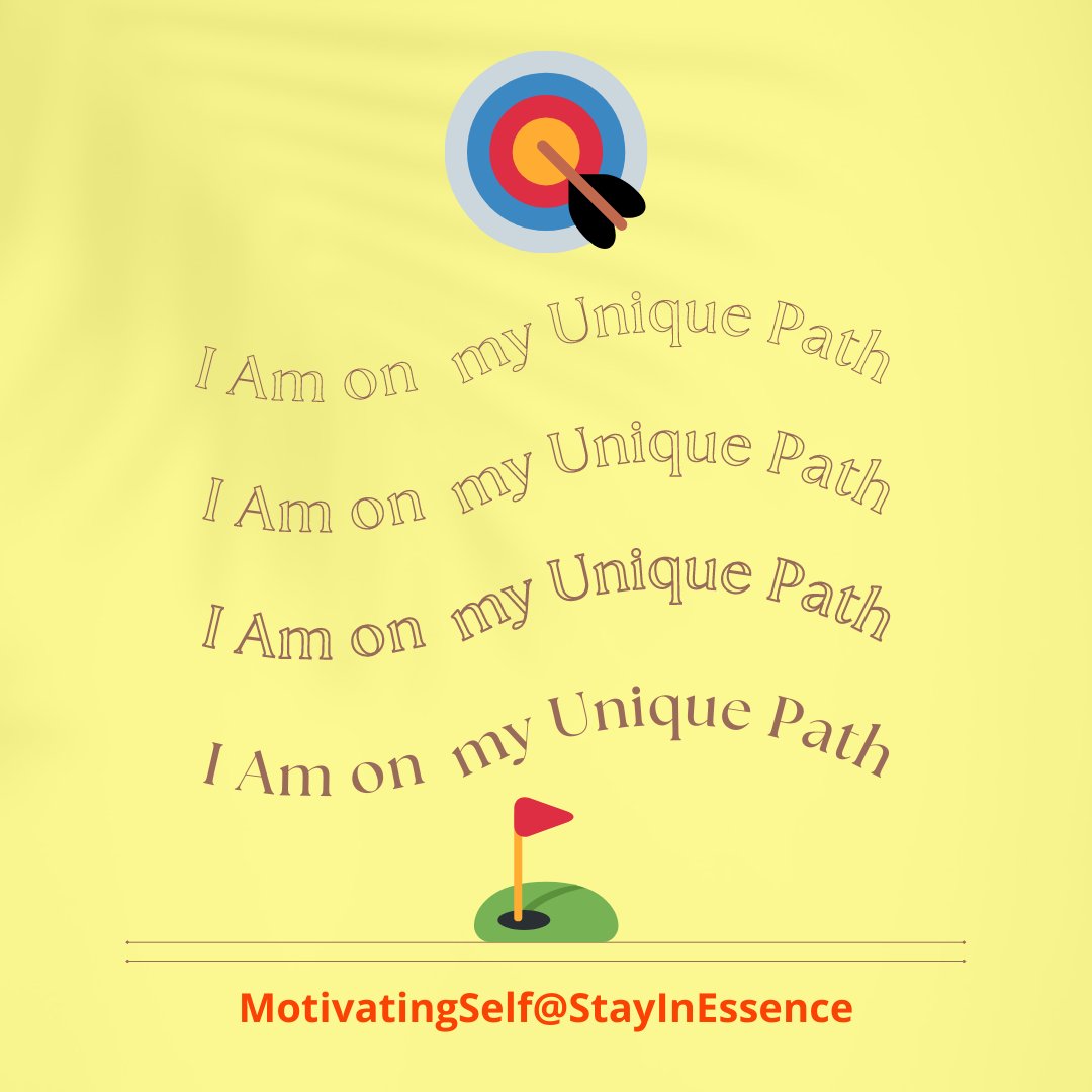 STAY ON YOUR  UNIQUE PATH.

An AFFIRMATION to keep one going on one's life journey.😇😇

#uniquenessmatters #beingunique #uniquepath #motivatingself #iamaffirmation #keepgoing #beyou #myuniquepath #beinaflow #stateofflow #selfmotivation