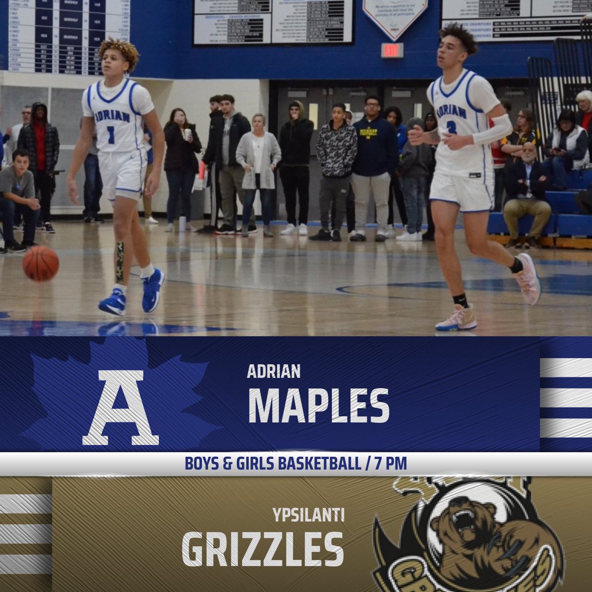 Boys &amp; Girls Basketball is back on the hardwood again tonight vs. Ypsilanti! 🍁🏀