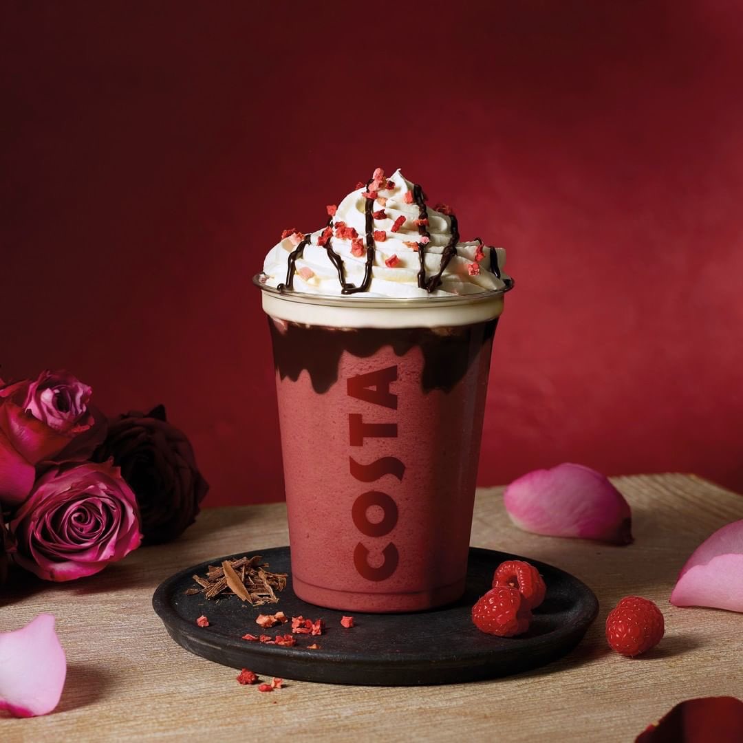 NewportRetailPk's tweet photo. If you need an afternoon pick up why not try @costacoffee  new raspberry and Belgian chocolate Cupid’s Cooler - available from the 3rd to 17th February 💕 https://t.co/N4StyK9cMM