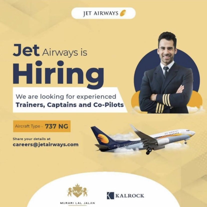 jet_cadets's tweet photo. @jetairways  will you consider us cadets for the position ?? We are ready to go in for Type Rating, whatever company requires 
@JalanMurari @JalanKalrock  . Please do consider us too

#jetairways #cae #cadetpilots https://t.co/SVgCm3iEWn