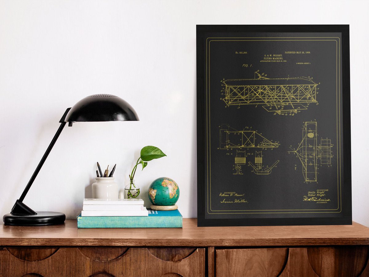 PrinceofPatents's tweet photo. The latest addition to my #etsy shop: Airplane Blueprint Patent Wright Brothers Flying Machine 1906 Decor Wall Art Poster https://t.co/RRkLBgOJFR #airplaneblueprint #airplaneposter #boysroomdecor #pilotgift #aviationart #wrightbrothers #aviation https://t.co/e1EGORyPPh