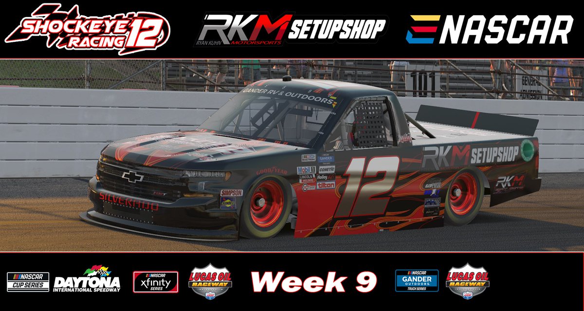 Shockeye12R's tweet image. Week 9 eNASCAR setups are live on rkmsetupshop.com/collections/22…

Trucks at Lucas Oil rkmsetupshop.com/collections/22…

Xfinity at Lucas Oil rkmsetupshop.com/collections/22…

Cup at Daytona NASCAR Road rkmsetupshop.com/collections/22…

#iracing #eNASCAR #simracing #sim #simracer
