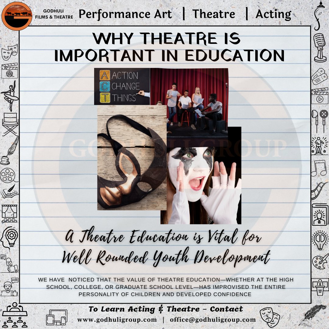 GodhuliFilms's tweet photo. Benefits of Theatre Education
.
.
.
.
#sanskrit #language #learning #education #theatrenerds #theatrelove #theatrelovers #performingarts #theatreandacting #india #art  #theatrecoach #theatreclasses #learnsanskrit #culture #emotions #navrasa #sanatandharma  #godhulitheatre https://t.co/bQjGXzELgY