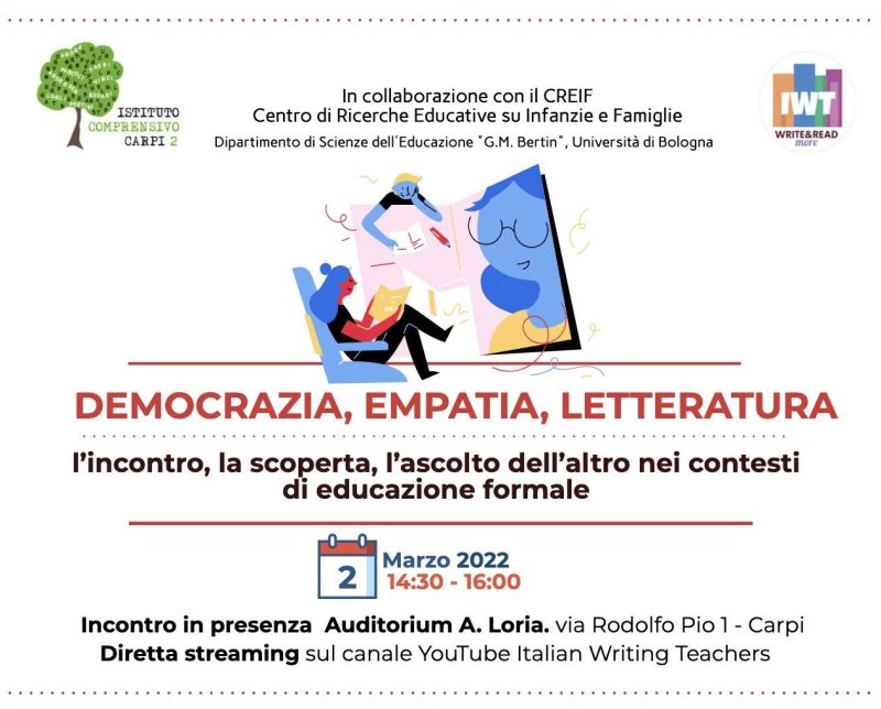 Un nuovo post (Democrazia, Empatia, Letteratura) è stato pubblicato in Writing and Reading Workshop Italia - italianwritingteachers.it/democrazia-emp…