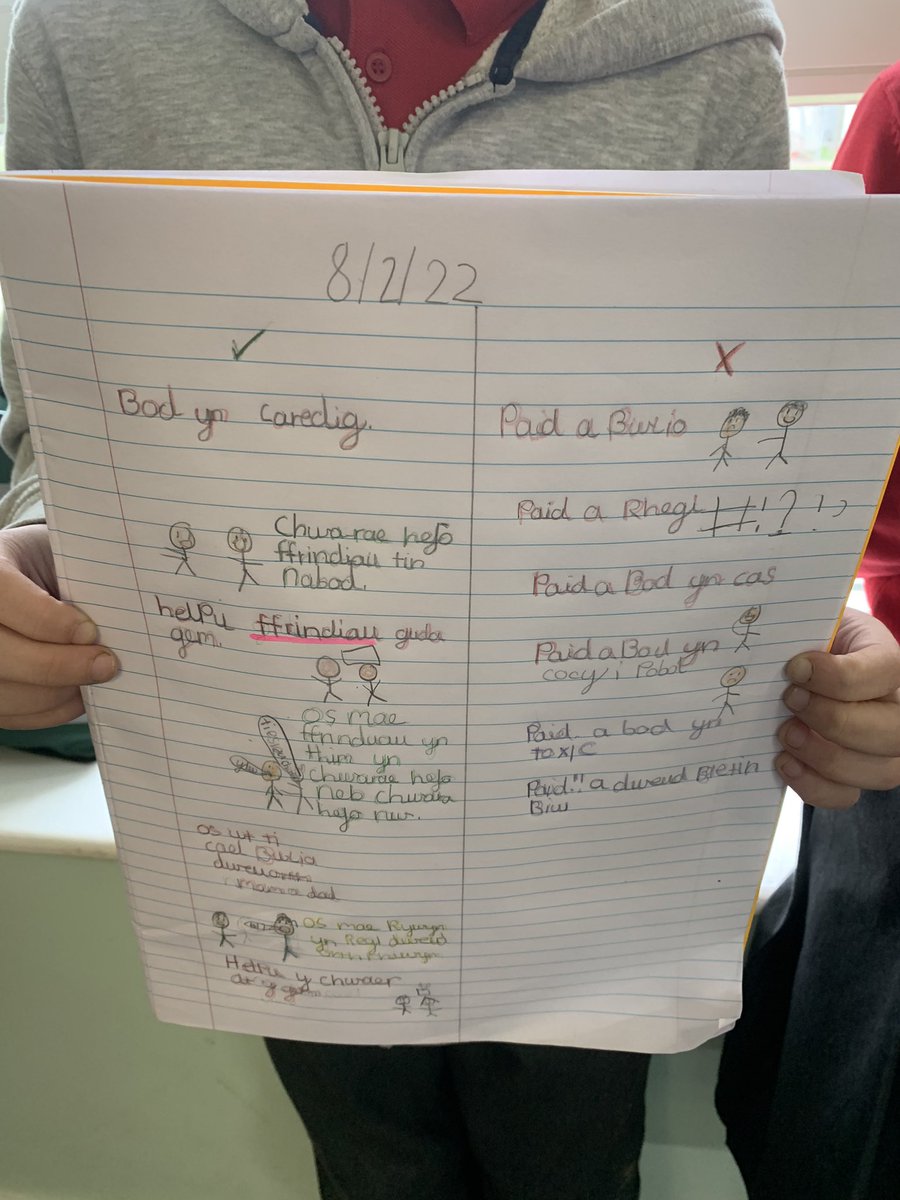 MorfaRhianedd's tweet image. Heddiw mae hi’n Ddiwrnod Defnyddio’r Rhyngrwyd yn Fwy Diogel. Rydym wedi bod yn dysgu sut i ymddwyn pan yn chwarae gemau ar-lein.

Today is Safer Internet Day. We have been learning how to behave when playing games online.