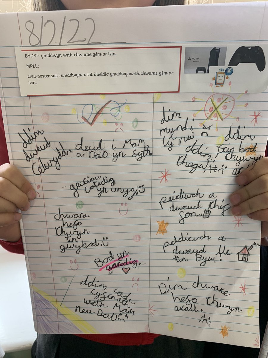 MorfaRhianedd's tweet image. Heddiw mae hi’n Ddiwrnod Defnyddio’r Rhyngrwyd yn Fwy Diogel. Rydym wedi bod yn dysgu sut i ymddwyn pan yn chwarae gemau ar-lein.

Today is Safer Internet Day. We have been learning how to behave when playing games online.