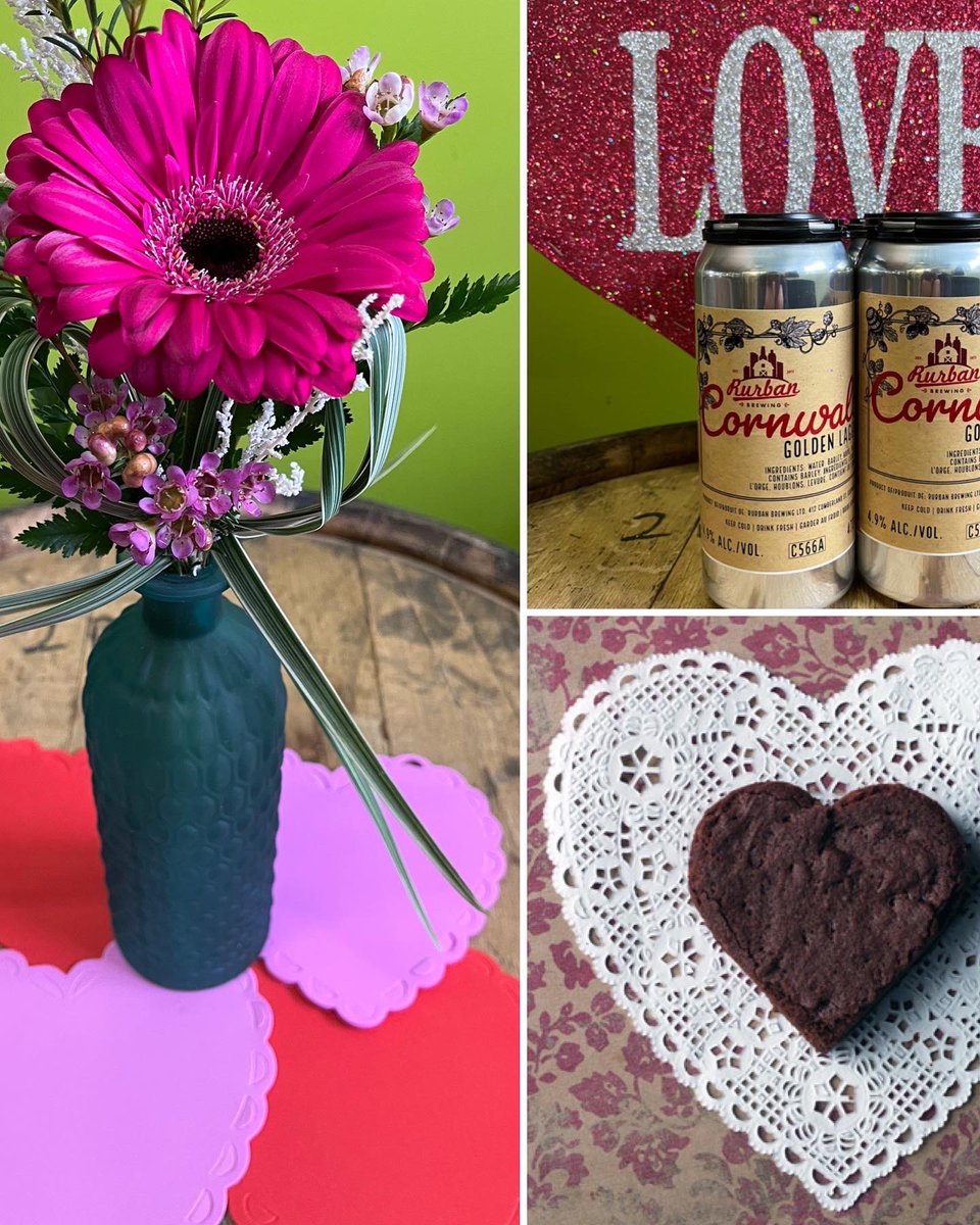 Our Valentine's Day box includes a small floral arrangement from Blooms, 4 chocolate brownies from Riley's Bakery &amp; a 4-pack of beer from Rurban. The cost is $26 and must be pre-ordered by contacting Rurban on or before Feb. 9th. Pick up is Feb 12th at Rurban.