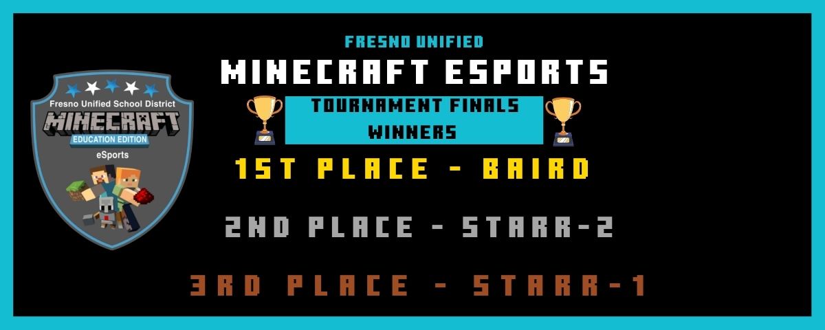 Thank you to everyone that joined us this past Saturday, watching our Tournament finals. We cannot believe how great and magical this was. Our Minecraft Esports teams took it out of this world with their creativity and team collaboration. Congratulations to all. 