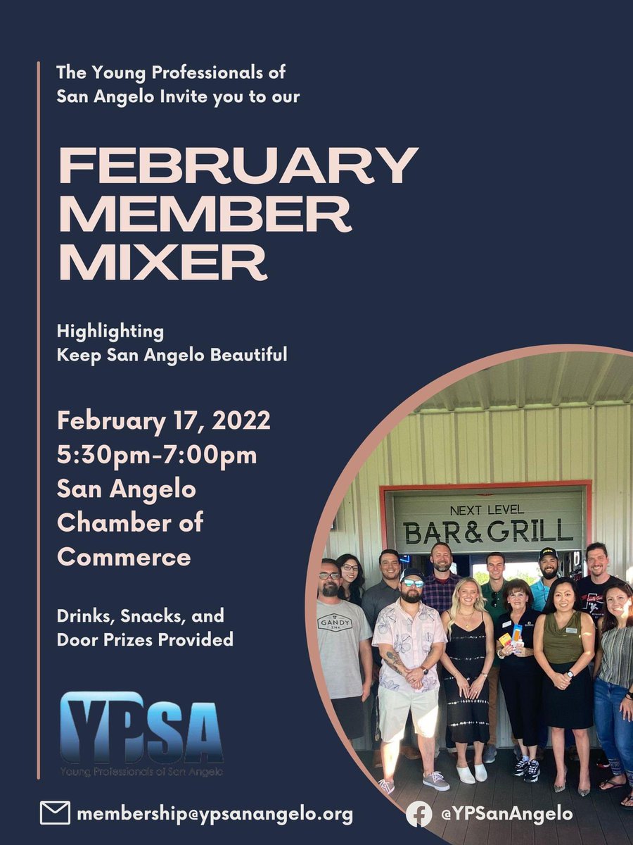 Angelo friends…. Who wants to join me at this?? Amazing organization aimed at folks 40 and under. Great for networking, making an impact in your community, and having tons of fun. I’ll be there so you’ll have a friendly face to welcome you 😊