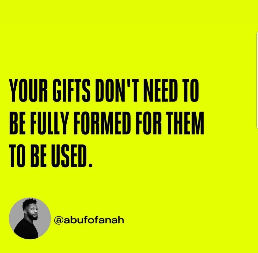 loucresha's tweet photo. Start where you are. Don't hide your gift. It will make room for you!!
#WorkYourGift
#StopComparingYourself
#YouAreUnique
#OneOfAKind https://t.co/he89wX7M7P