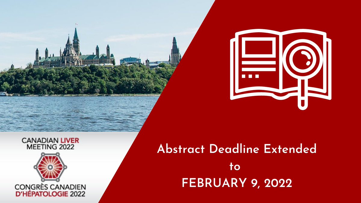 Do you want to be a poster presenter? An oral presenter? ONE day left to submit your #Abstract for #CLM22! Now is the time to showcase your research! bit.ly/3B3U3JD
<a href="/CASLupdates/">CASL</a> <a href="/LiverNurseCA/">CAHN</a> <a href="/canhepc/">CanHepC Network</a> #CanNASH
#LiverTwitter <a href="/utpjournals/">UTP Journals</a> <a href="/EASLedu/">EASL Education</a>