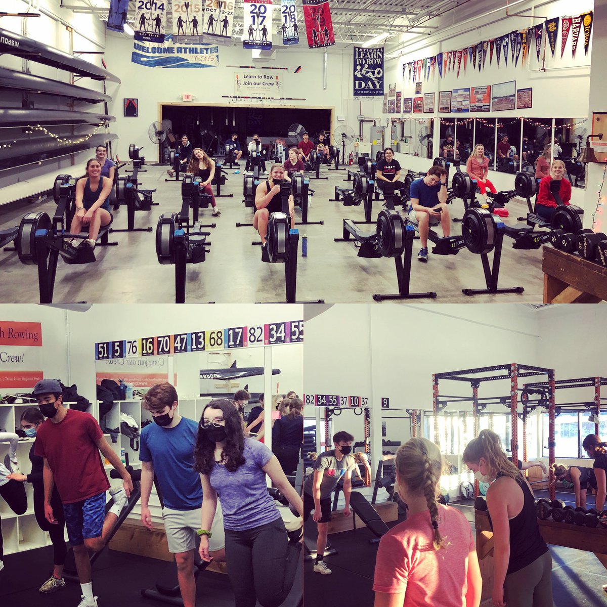 TCYRowing's tweet photo. Winter 2 begins! #rowing #winterrowing #tcyrc https://t.co/ZyLx9uJa6k