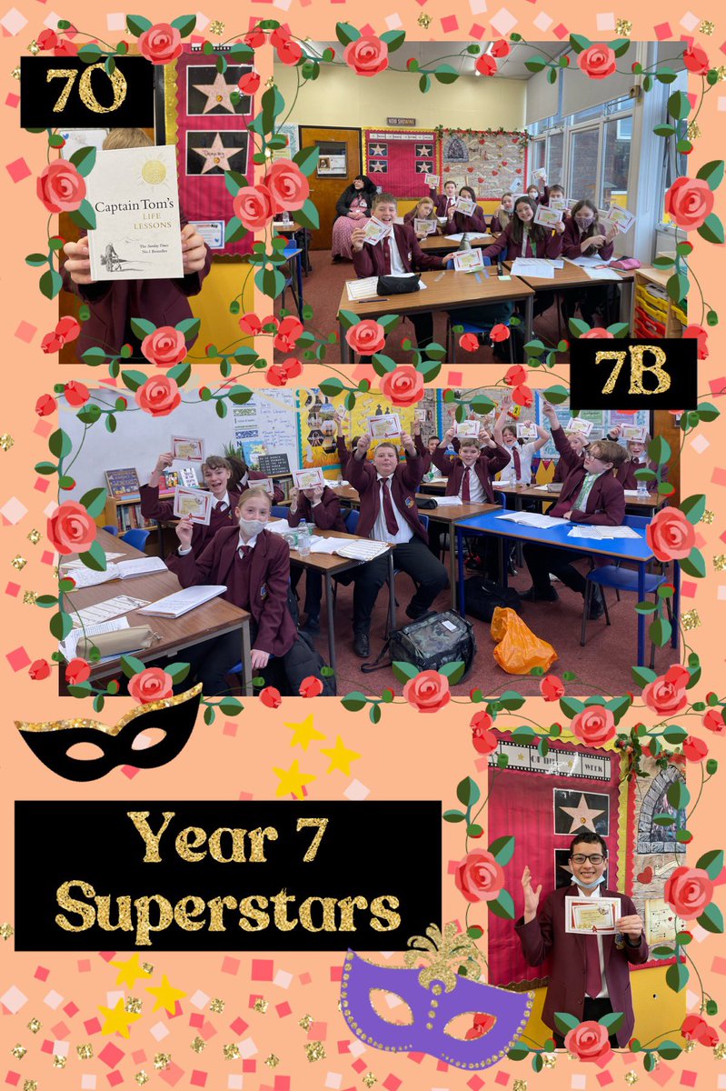 APHeolddu's tweet photo. Excellent effort today from 7B @Leahbrink77 -they’re definitely not past their “dancing days”🎭👏🏼😅And it was a joy to listen to Dempsey’s accomplished reading of @captaintommoore’s Life Lessons with 7O 🤩thanks @HeoldduEnglish💛📔#walloffame #Capulets #maskeddancers #dancingdays https://t.co/En4A3xr7pN