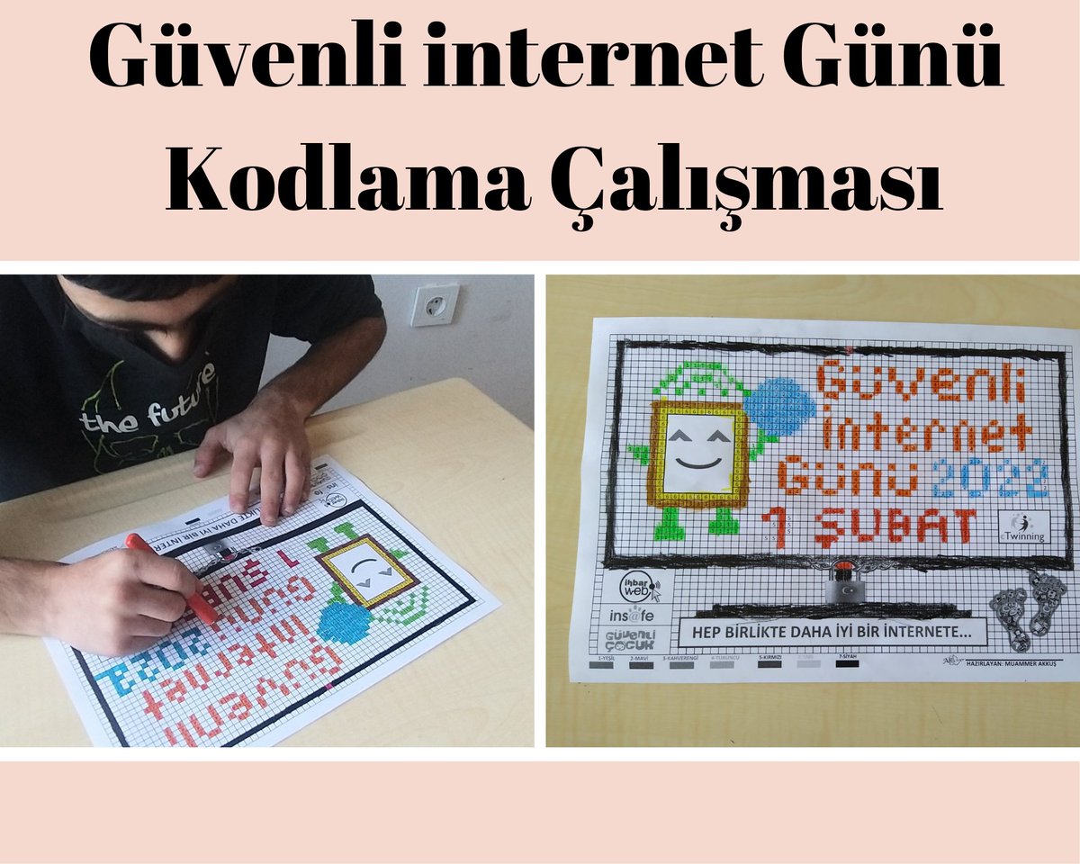 ENGELSİZ SANATIN MİMARLARI /eTwinning (@esanatmimarlari) on Twitter photo Nimet Kamuran Korkmaz Özel Eğitim Uygulama Okulu öğrencileri Güvenli internet günü kodlama çalışması yaptılar. <a href="/tcmeb/">Millî Eğitim Bakanlığı</a> <a href="/istanbulilmem/">İstanbul İl Millî Eğitim Müdürlüğü</a> <a href="/Avcilarilcemem/">Avcılar İlçe Millî Eğitim Müdürlüğü</a> <a href="/nimetkamuranko1/">Nimet Kamuran Korkmaz Özel Eğitim Uygulama Okulu</a> <a href="/eTwinning_ist/">eTwinning İstanbul</a> <a href="/eTwinningPro/">eTwinning</a> <a href="/eTwinning_DE/">eTwinning DE</a> <a href="/avc_twinning/">e Twinning Avcılar</a> Nimet Kamuran Korkmaz Özel Eğitim Uygulama Okulu öğrencileri Güvenli internet günü kodlama çalışması yaptılar. <a href="/tcmeb/">Millî Eğitim Bakanlığı</a> <a href="/istanbulilmem/">İstanbul İl Millî Eğitim Müdürlüğü</a> <a href="/Avcilarilcemem/">Avcılar İlçe Millî Eğitim Müdürlüğü</a> <a href="/nimetkamuranko1/">Nimet Kamuran Korkmaz Özel Eğitim Uygulama Okulu</a> <a href="/eTwinning_ist/">eTwinning İstanbul</a> <a href="/eTwinningPro/">eTwinning</a> <a href="/eTwinning_DE/">eTwinning DE</a> <a href="/avc_twinning/">e Twinning Avcılar</a>