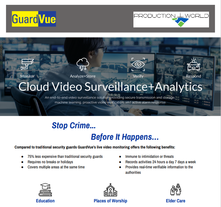 SPW_gear's tweet photo. Imagine saving up to 75% on your security costs. Production World's Commercial Division is an exclusive supplier of GuardVue in Edmonton and region. Let's talk security. #security https://t.co/a9A4BpwNtO