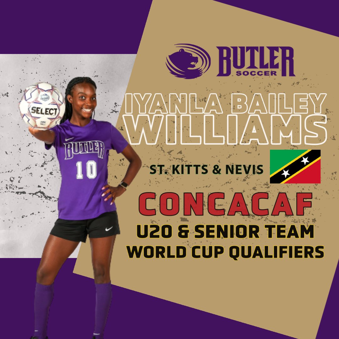 BCC_Soccer's tweet photo. Current Grizzly @Iyanlabae is off to represent St Kitts and Nevis in the upcoming CONCACAF World Cup Qualifiers. 
#wherechampionstrain https://t.co/pMefTis25e