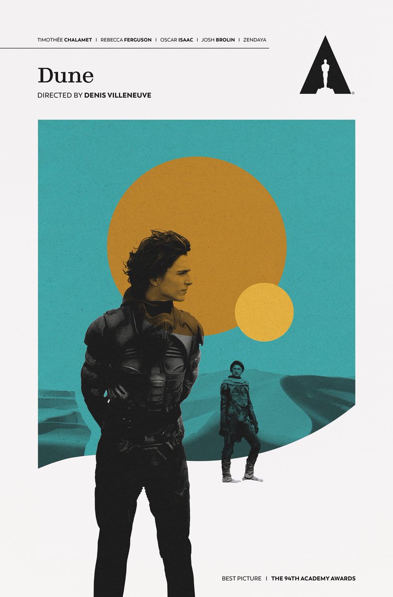Here's the first piece of my #Oscars2022 series: <a href="/dunemovie/">DUNE</a> by Denis Villeneuve. Can't wait to share all #BestPicture nominee posters with you!