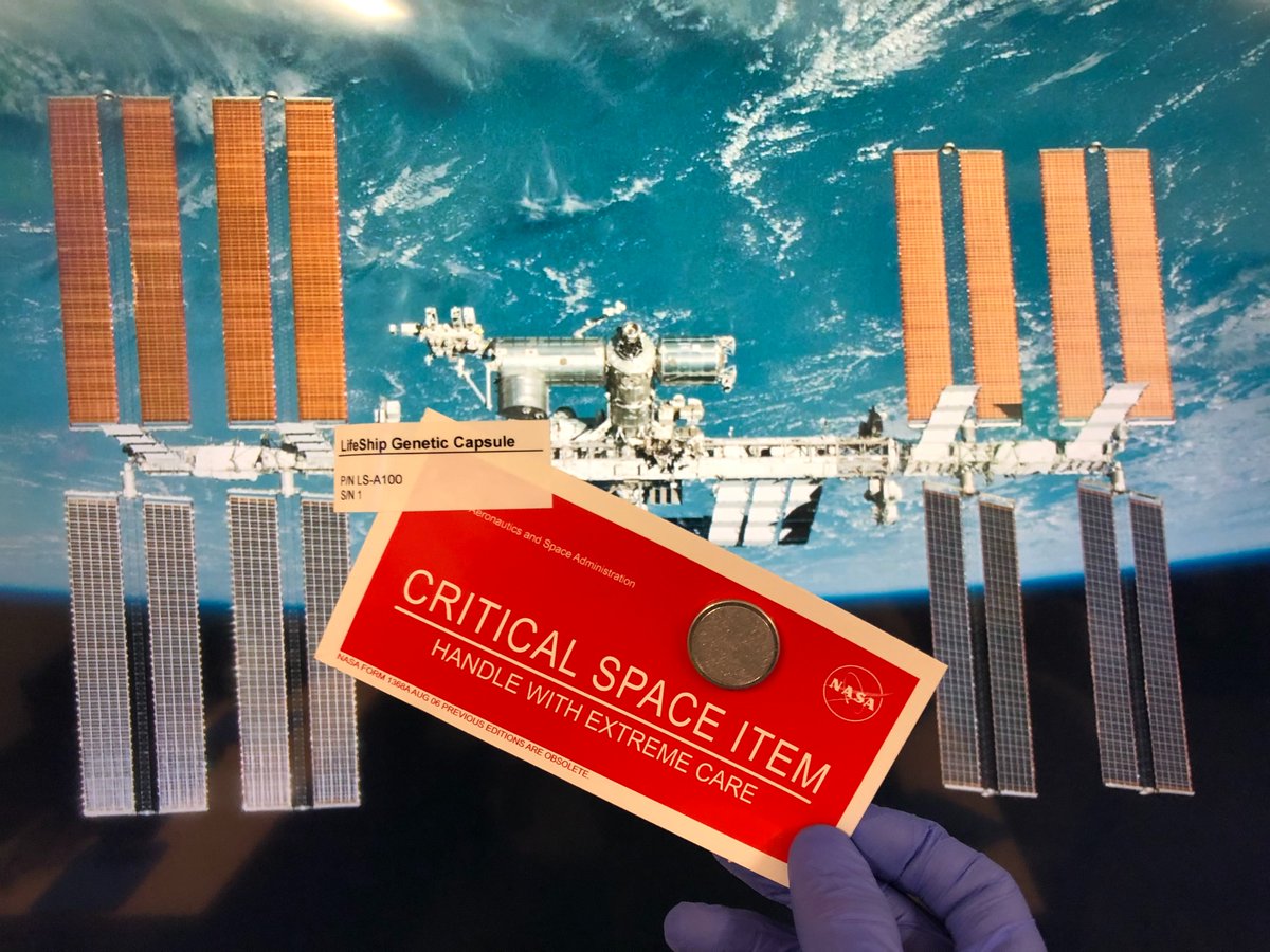 ben_haldeman's tweet photo. LifeShip is on our way to the International Space Station! Thank you #NASA. Launching on the SpaceX Crew-4 mission in April.
This biobank capsule has DNA of 500 plant and animal species and 2000 humans.
Bringing more Life to the Universe.
#spacex #iss #seedbank #spreadlife https://t.co/BKk1qbRa2C