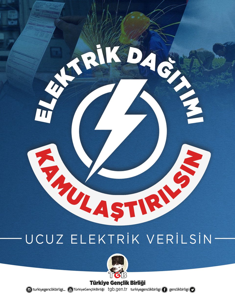 1️⃣ Kar amacı milletin belini büküyor!

2️⃣ Elektrik dağıtımının, özel şirketlerde olmasının bedeli faturalarımıza yansıyor.

3️⃣ Elektrik dağıtımı acilen kamulaştırılmalıdır. Milletimizin hizmetine #UcuzElektrik sunulması için imza kampanyasına katıl. ⤵️

forms.gle/mQRYtBXvnuhghm…