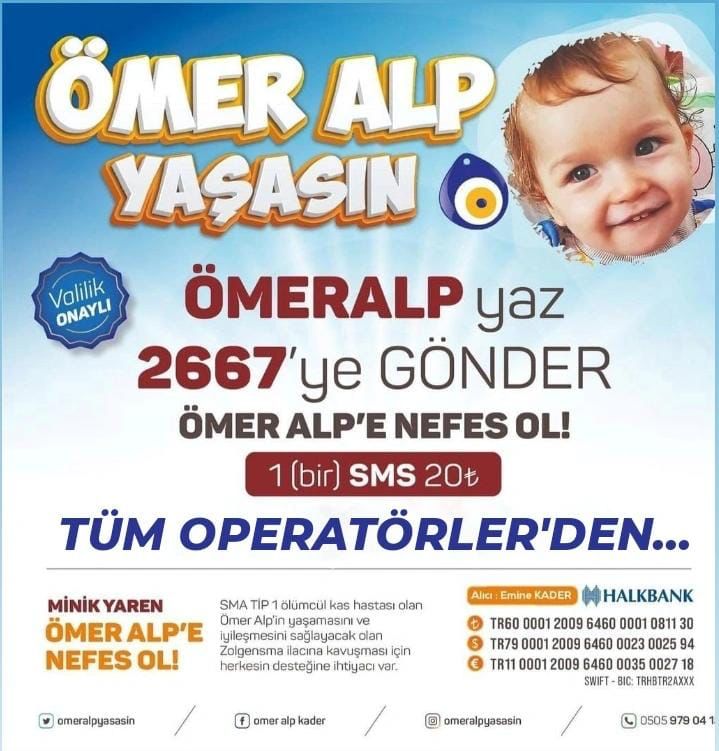 Bu hafta %18 olalım‼️ 

Her SMS Ömer Alp'e bir nefes olacak 💙

📲SMS: ÖMERALP - 2667
📌IBAN: TR60 0001 2009 6460 0001 0811 30

#ağırfatura #AçığaŞubatta50Bin #akaryakıtzammı Benzine 71 Viviano ÜcretliÖğrt AtamaVakti Karagümrük