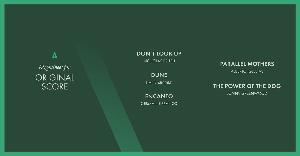 #DontLookUp was nominated for FOUR #Oscars at the Academy Awards:

Best Picture
Best Original Screenplay
Best Score 
Best Editing